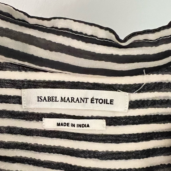 Isabel Marant Etoile Striped  Popover Top Sz 38/ US 6 - Picture 3 of 5